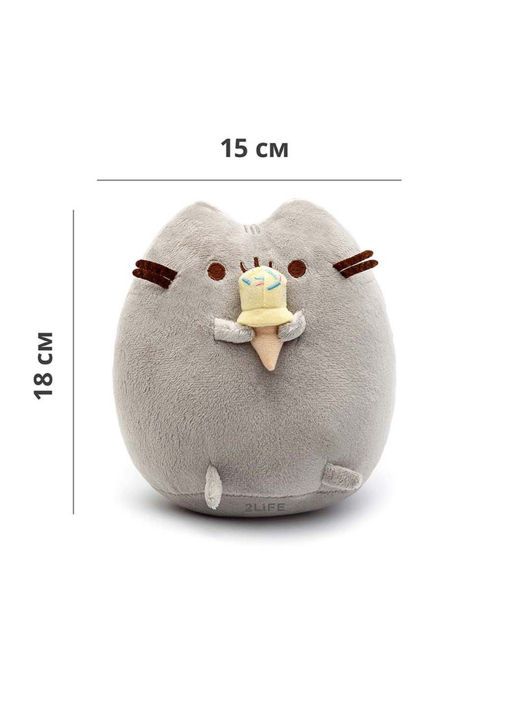 Набір м'яка іграшка кіт з морозивом Пушин кет 18 х 12 см і Іграшка антистрес Pop It ST (256544163)