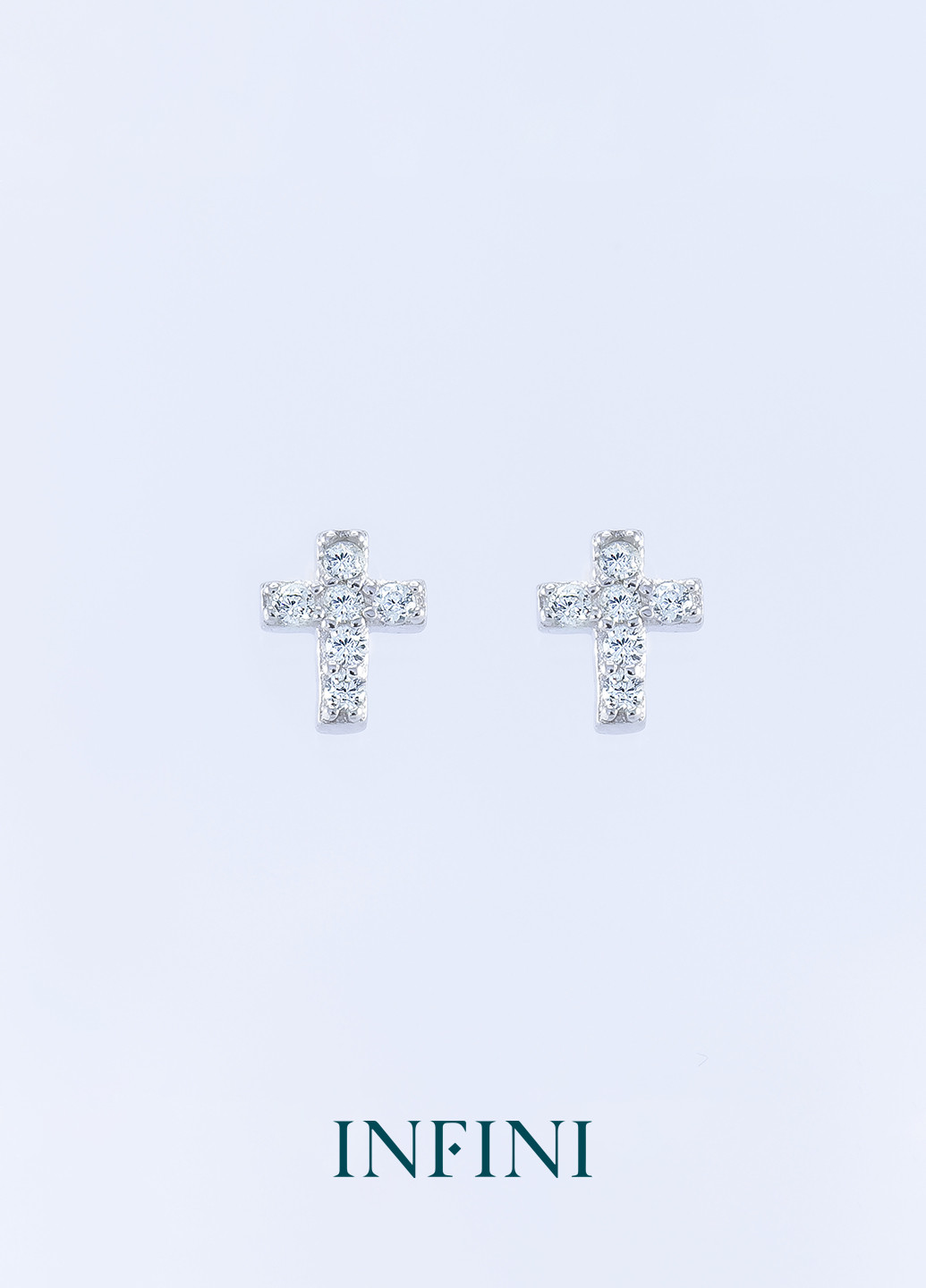 Серьги серебряные Infini с крестами (250152988)