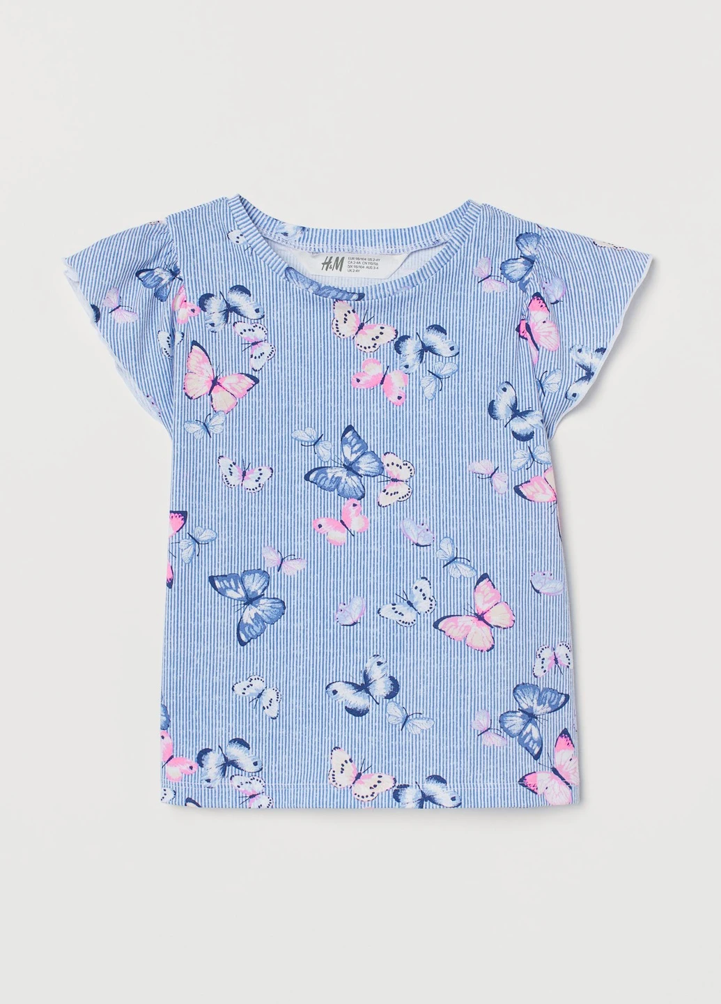Голубая летняя футболка H&M