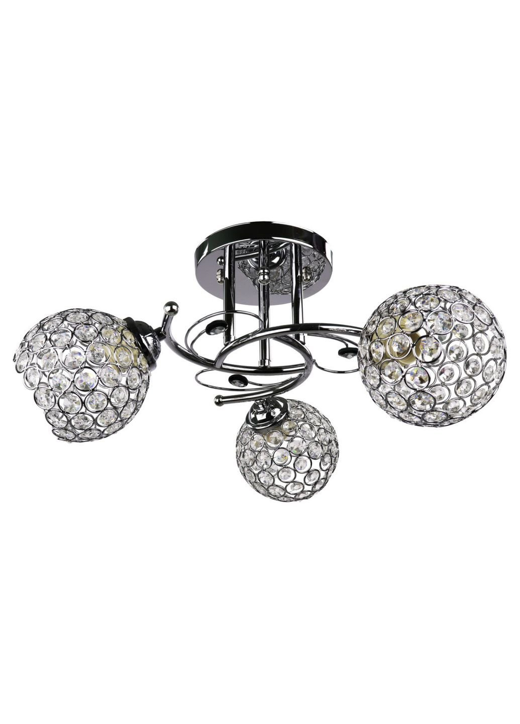 Люстра стельова на 3 лампочки 220/3-ch Хром 23х43х43 см. Sunnysky (253627385)