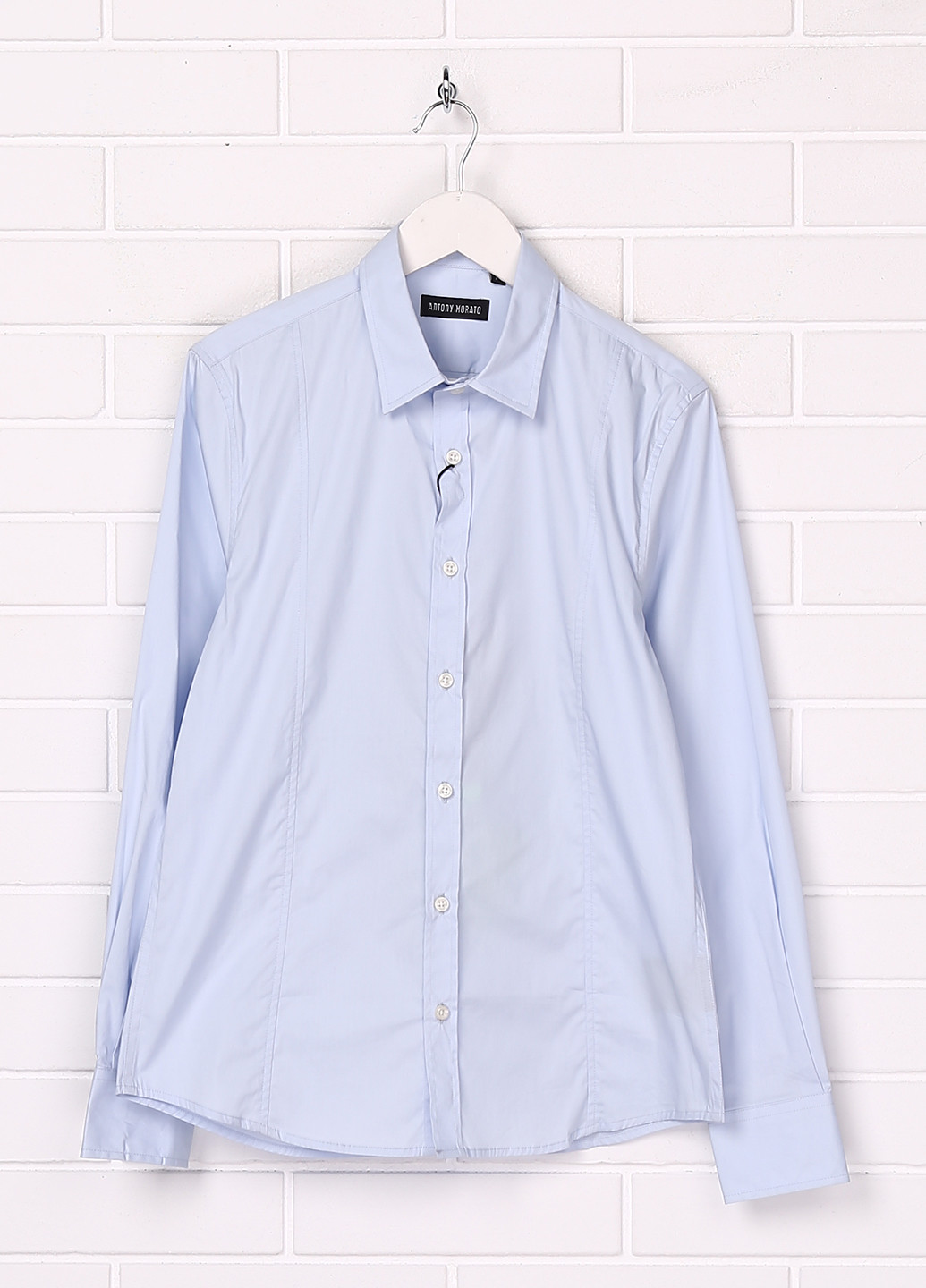 Голубой кэжуал рубашка однотонная Antony Morato