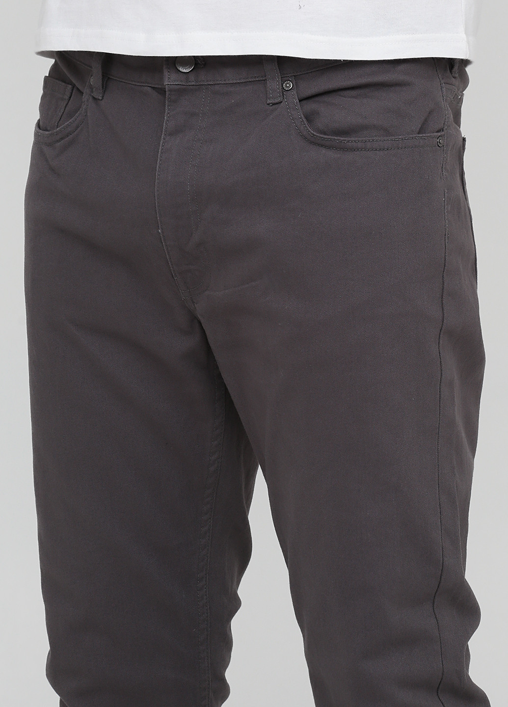 Темно-серые демисезонные прямые джинсы H&M