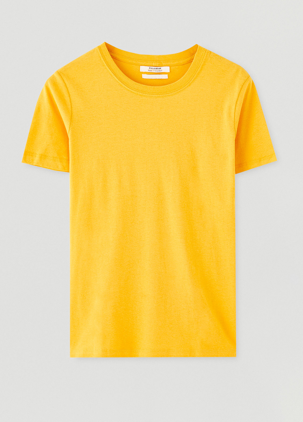 Желтая летняя футболка Pull & Bear