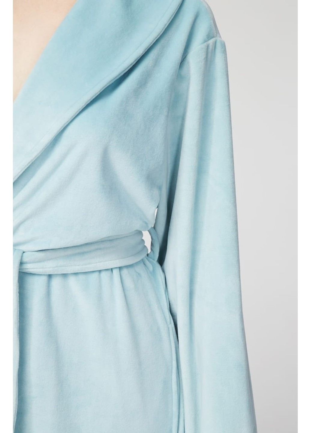 Длинный женский халат морозная мята из линейки Lux LH561-05 Naviale (255020415)