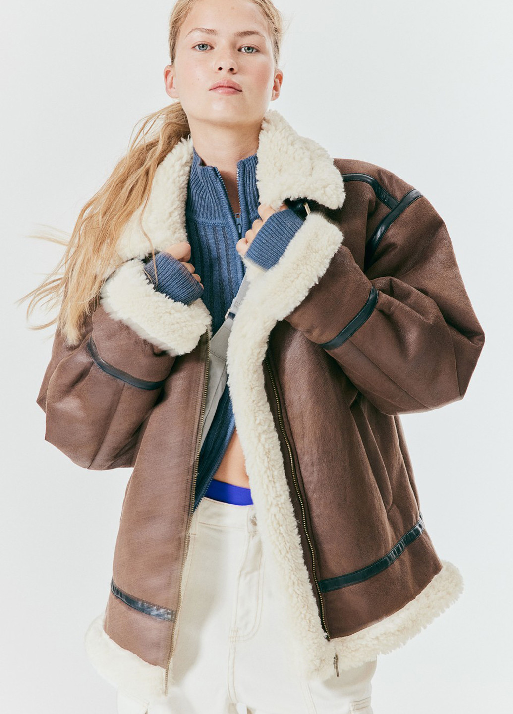 Коричнева демісезонна куртка H&M