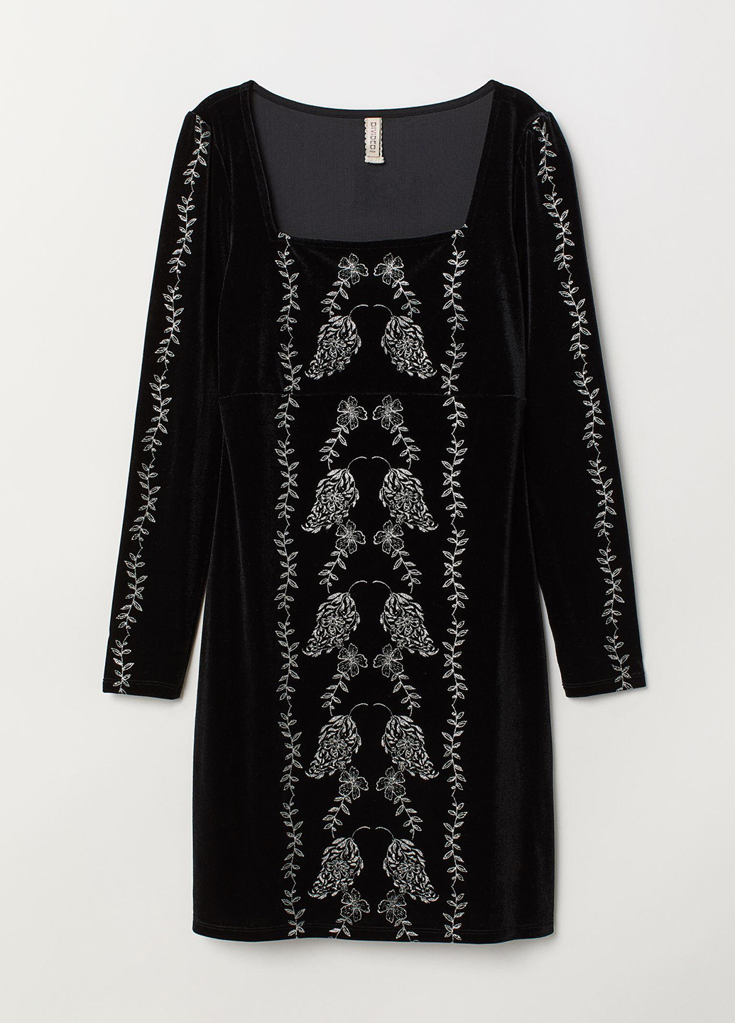Черное коктейльное сукня H&M однотонное