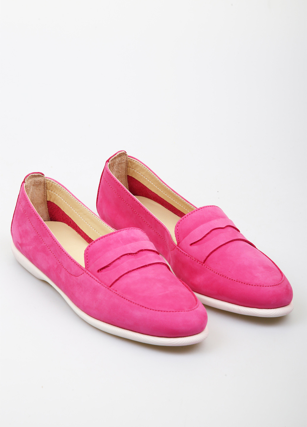 Anna Lucci Туфлі лофери фуксія з натуральна замша, туреччина — демісезон (361924910)