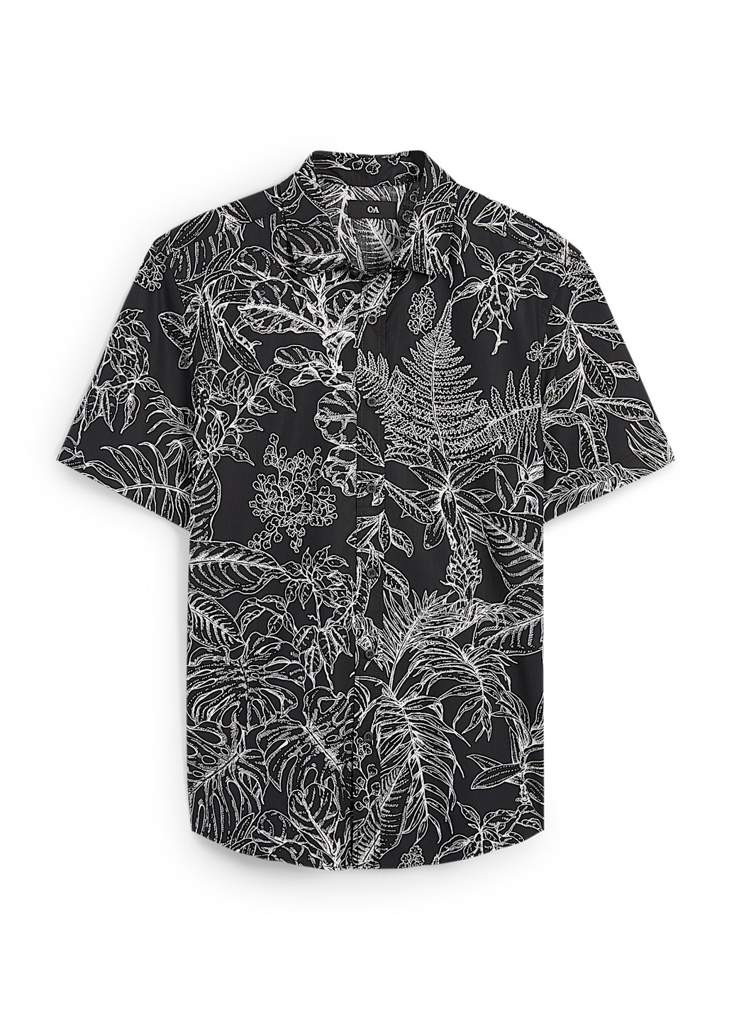 Черно-белая кэжуал рубашка с рисунком C&A