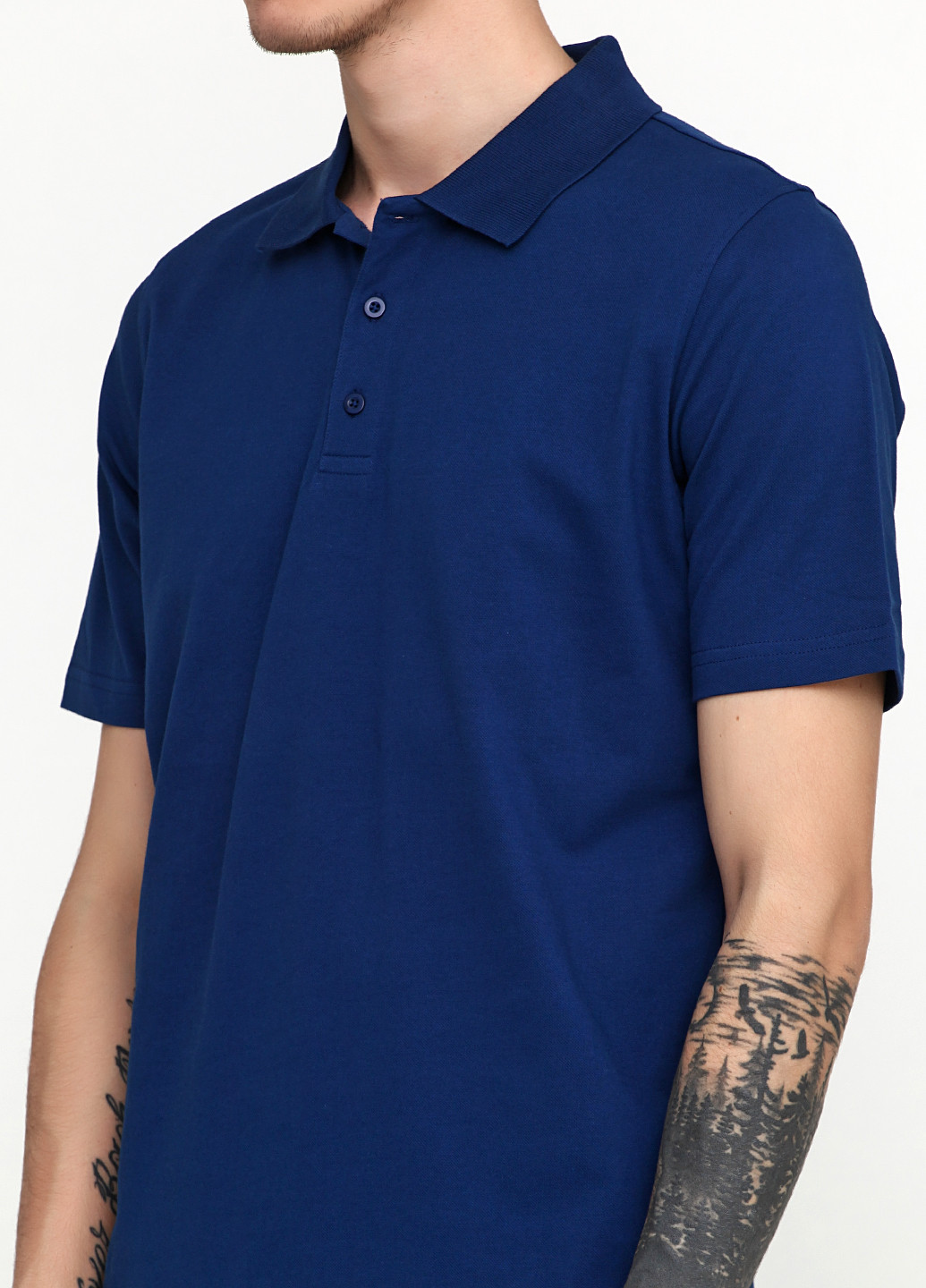 Синяя футболка-поло для мужчин Belika однотонная