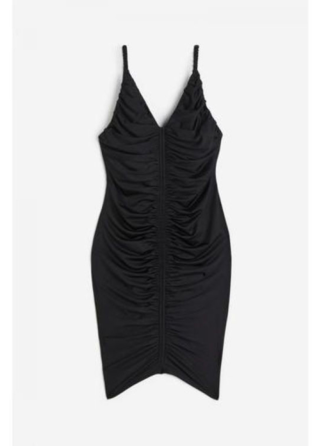 Чорна коктейльна, вечірня сукня з відкритою спиною H&M однотонна