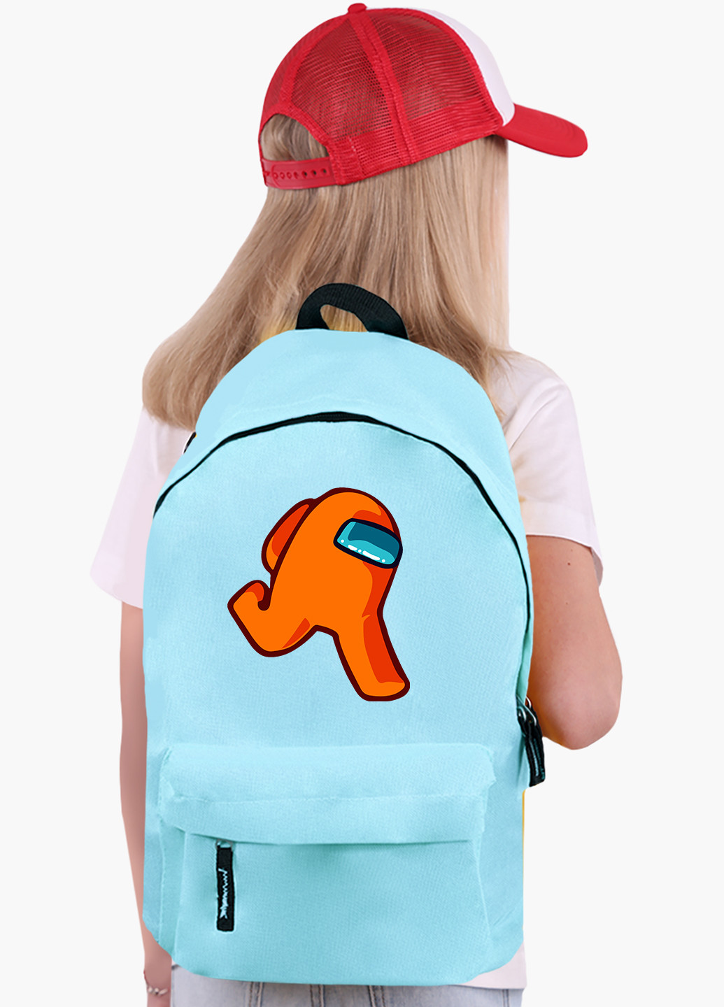 Детский рюкзак Амонг Ас Оранжевый (Among Us Orange) (9263-2408) MobiPrint (217075030)