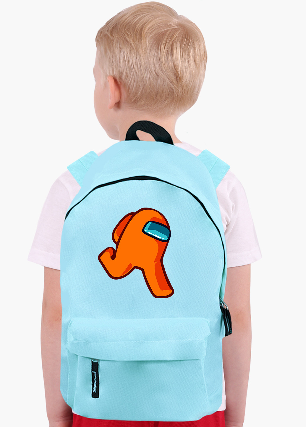 Детский рюкзак Амонг Ас Оранжевый (Among Us Orange) (9263-2408) MobiPrint (217075030)