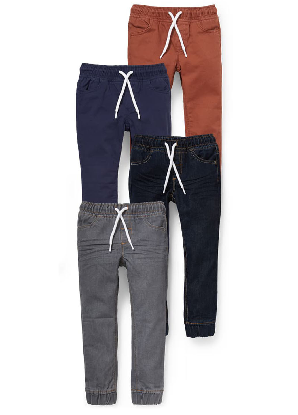 Комбинированные кэжуал демисезонные брюки джоггеры C&A
