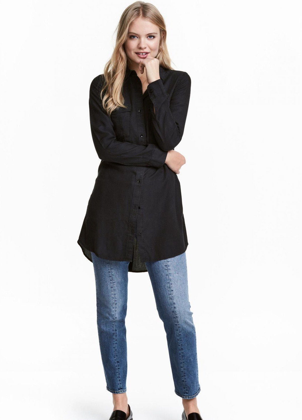 Черная рубашка H&M