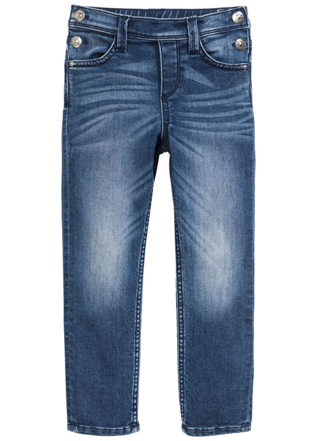 Синие демисезонные зауженные джинсы H&M