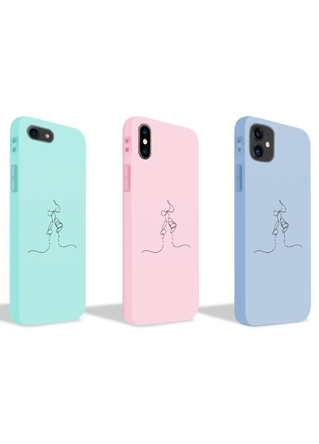 Чехол силиконовый Apple Iphone 8 plus Контурный минимализм (Contour minimalism) (6154-1360) MobiPrint (219776351)