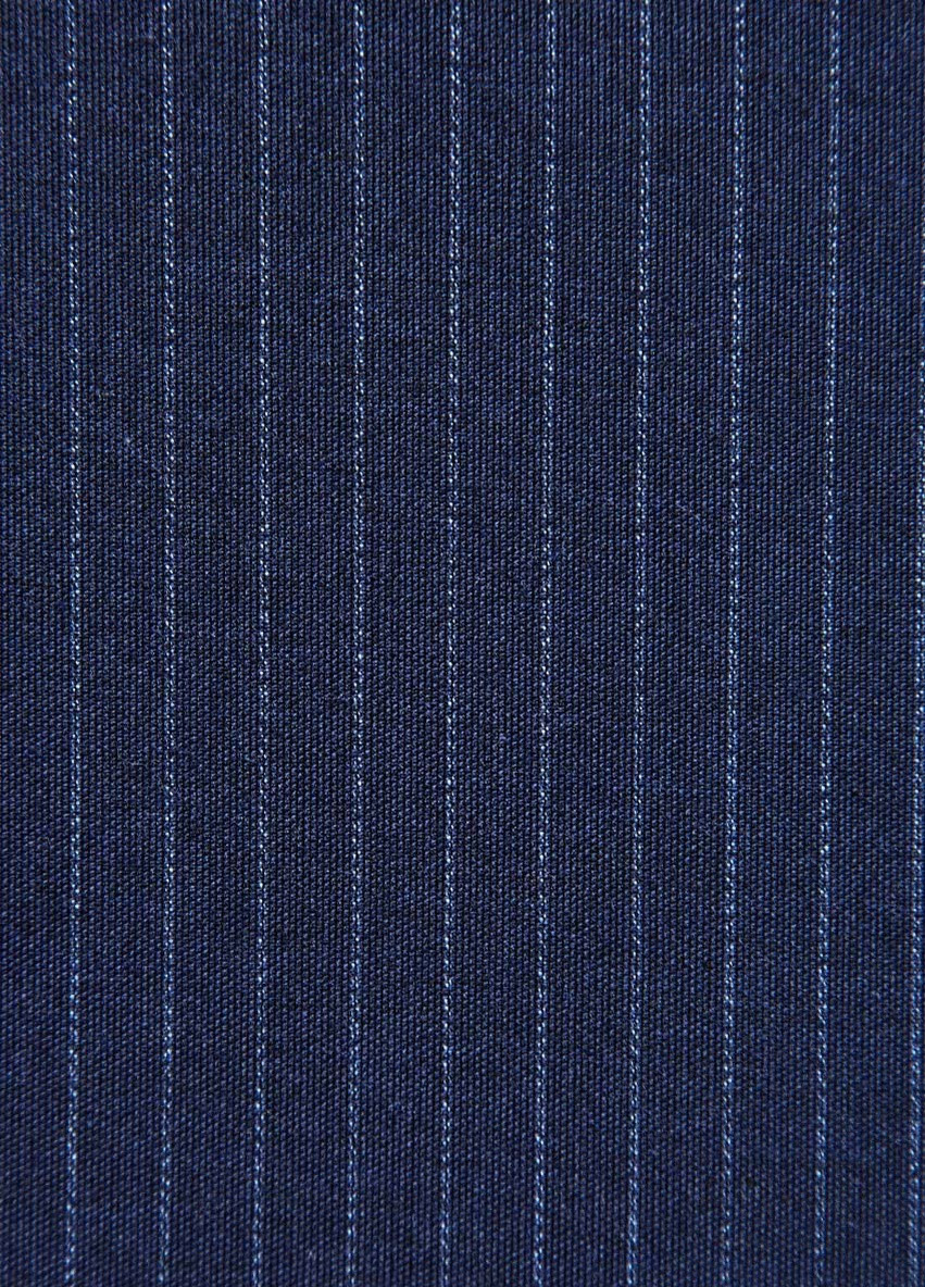 Темно-синий демисезонный темно-синий в полоску костюм 10434 Yarmich