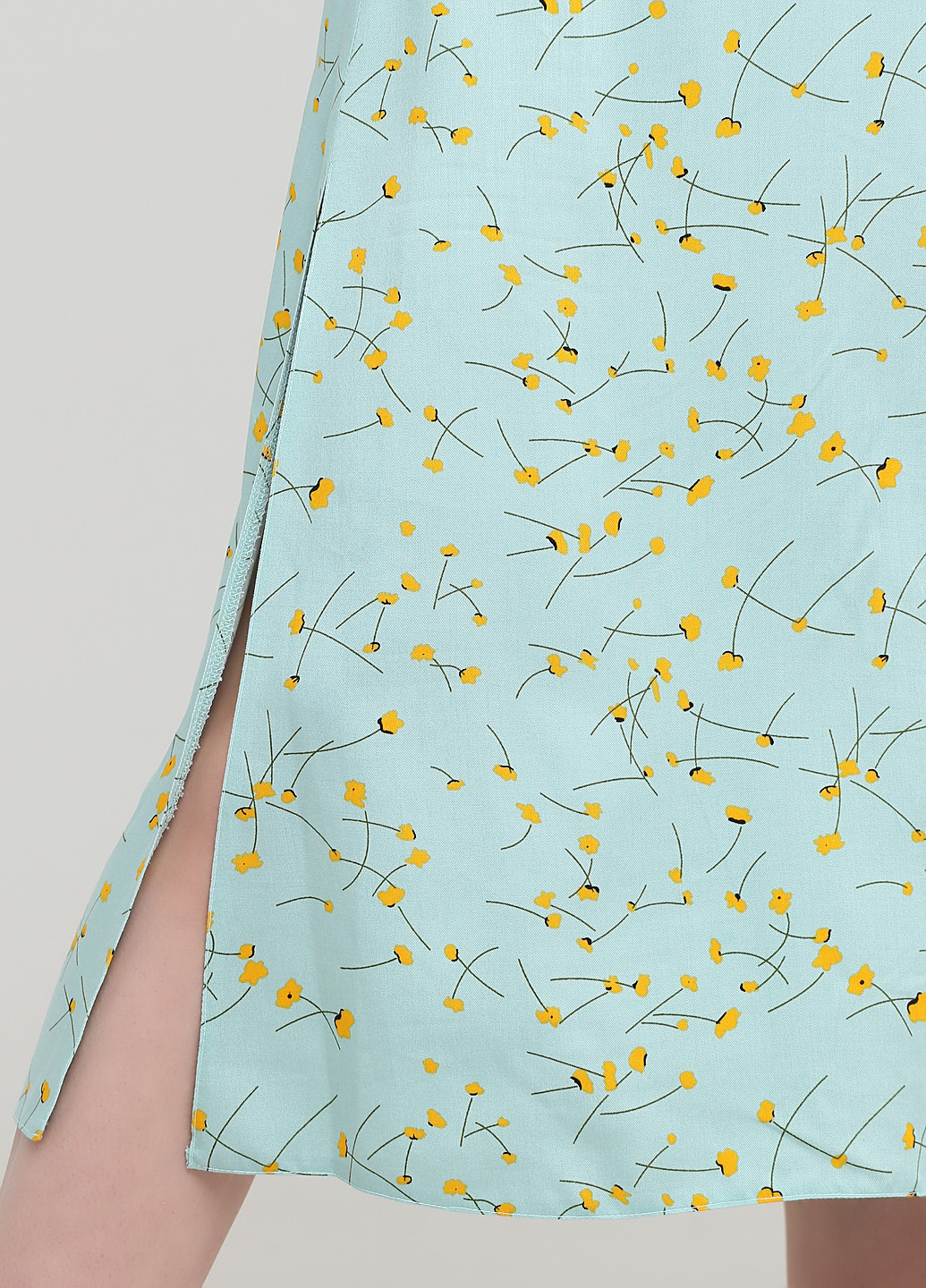Мятное кэжуал платье платье-комбинация Zephyros с цветочным принтом