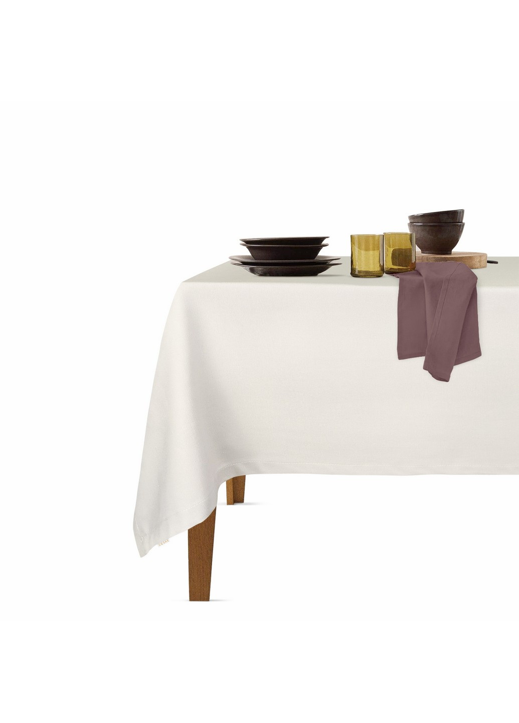 Столовый набор для сервировки стола скатерть Milk 140х180 и салфетки тканевые Chocolate 35х35 - 4 шт (4822052073971) Cosas (252506544)