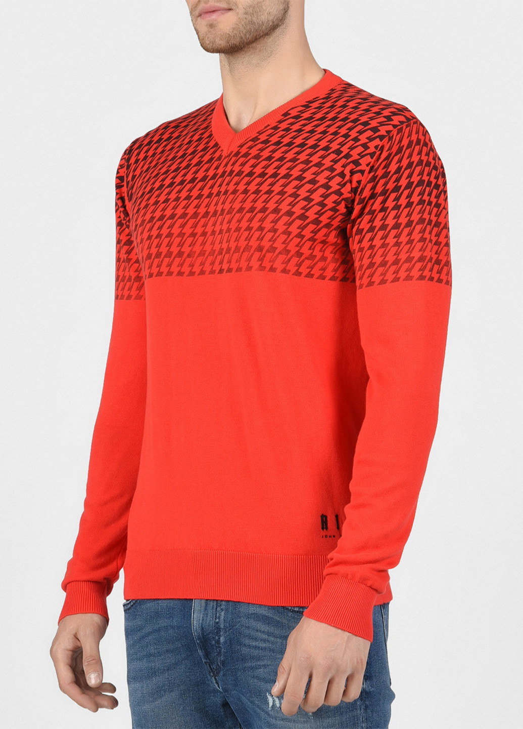 Червоний демісезонний пуловер John Richmond