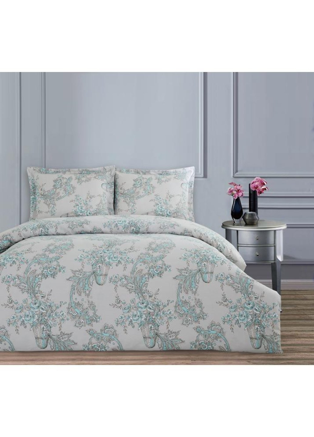 Постельное белье евро Simple Living Meyra AR-A107001 сатин 200x220 см Arya (254782330)