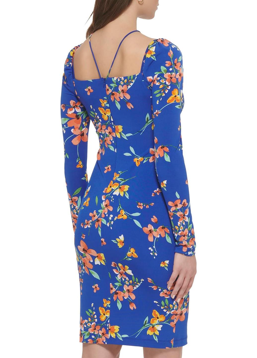 Синя кежуал сукня футляр Guess з квітковим принтом