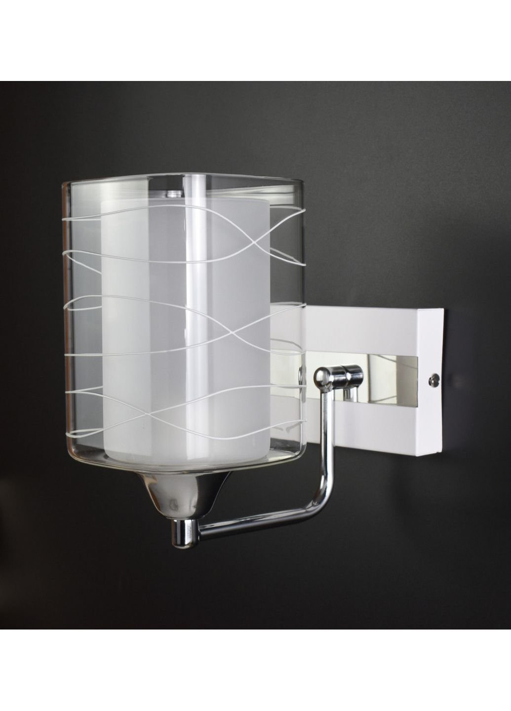 Бра настінна 126/1-wh Білий 20х12х21 див. Sunnysky (253543823)