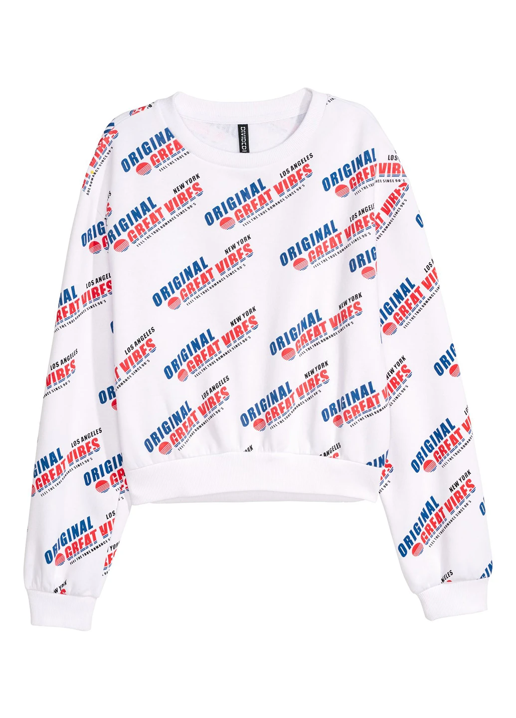 Білий світшоти H&M напис без декору (207308273)