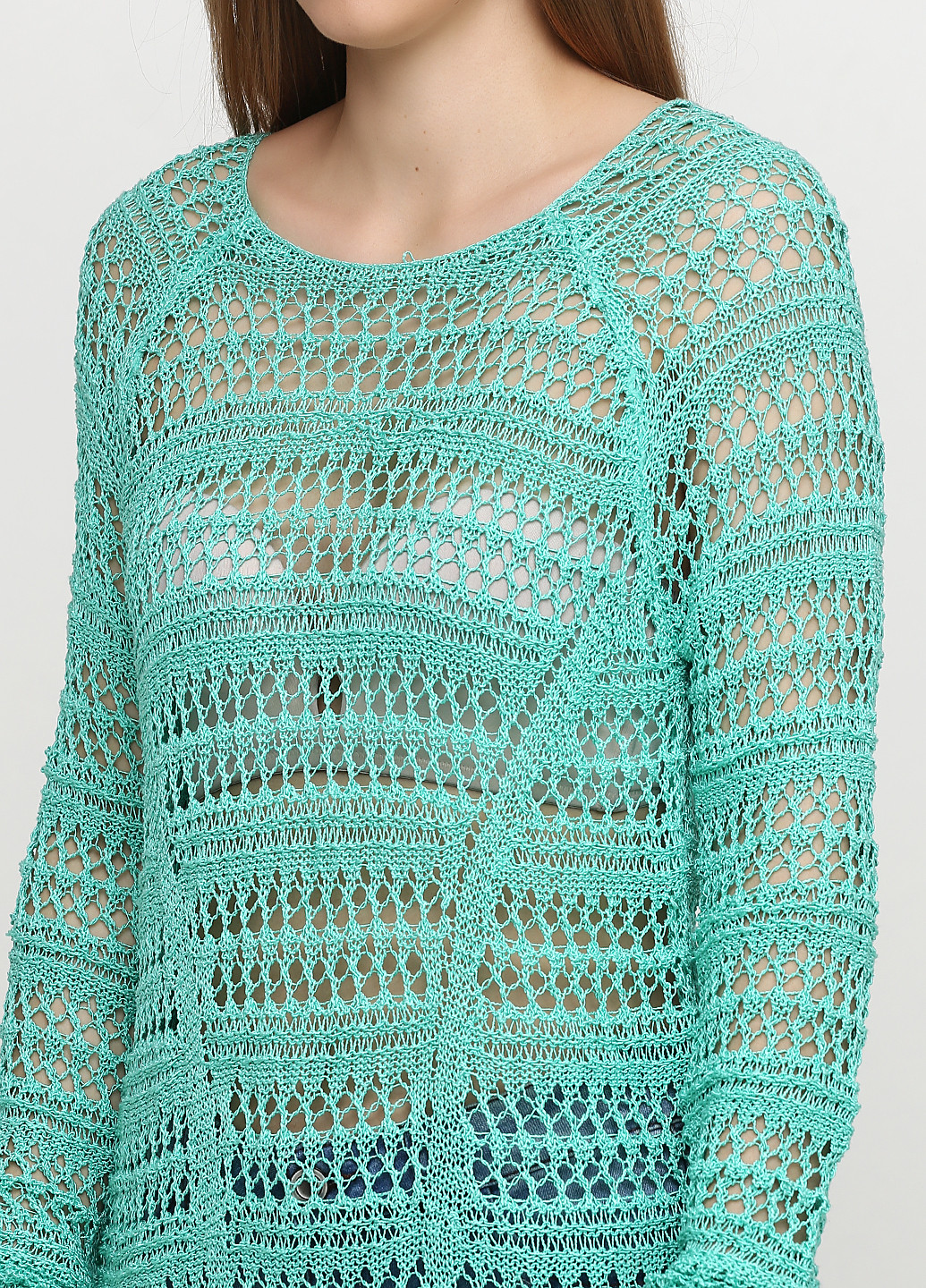 Зелений літній пуловер джемпер Colours