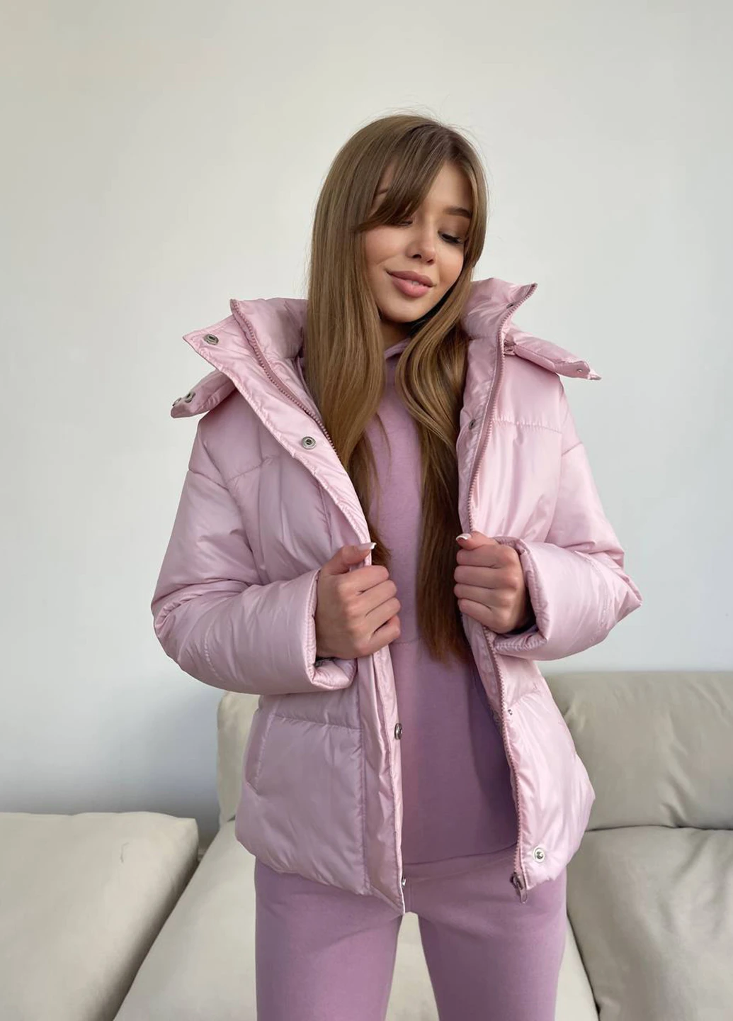 Розовая демисезонная куртка Moni&co