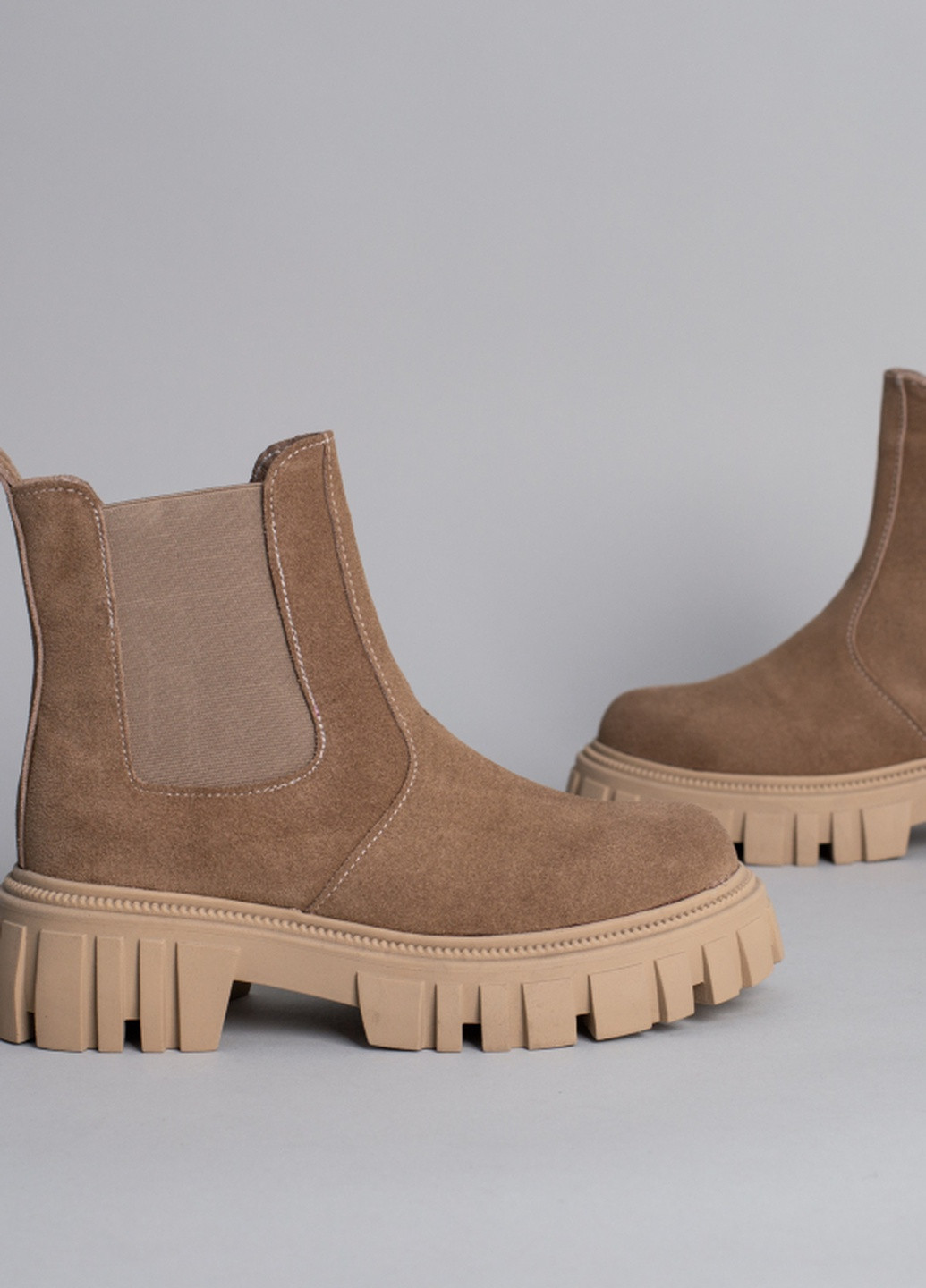 Осенние ботинки shoesband челси Brand без декора из натуральной замши