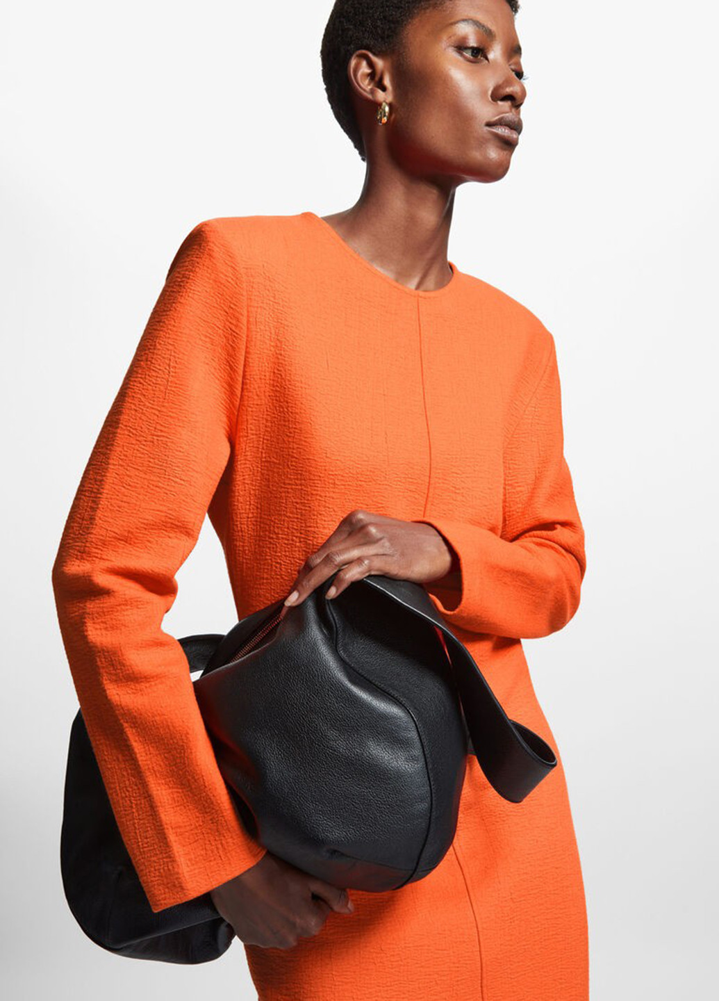 Оранжевое кэжуал платье а-силуэт Cos однотонное