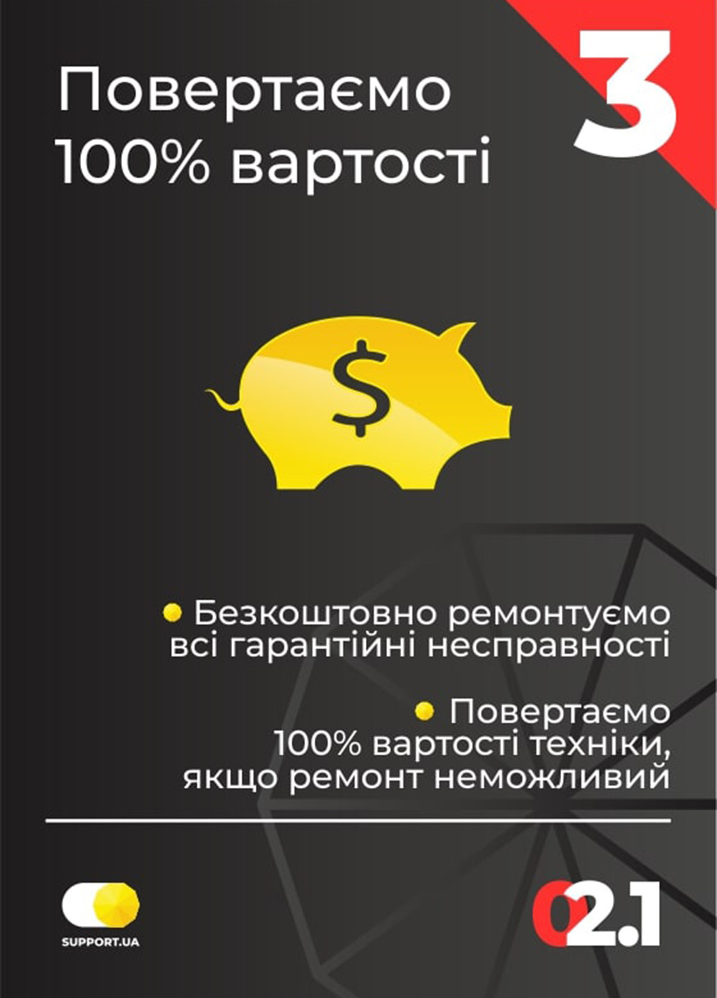 +2 года гарантии (1001-2000), Электронный сертификат от Support.ua