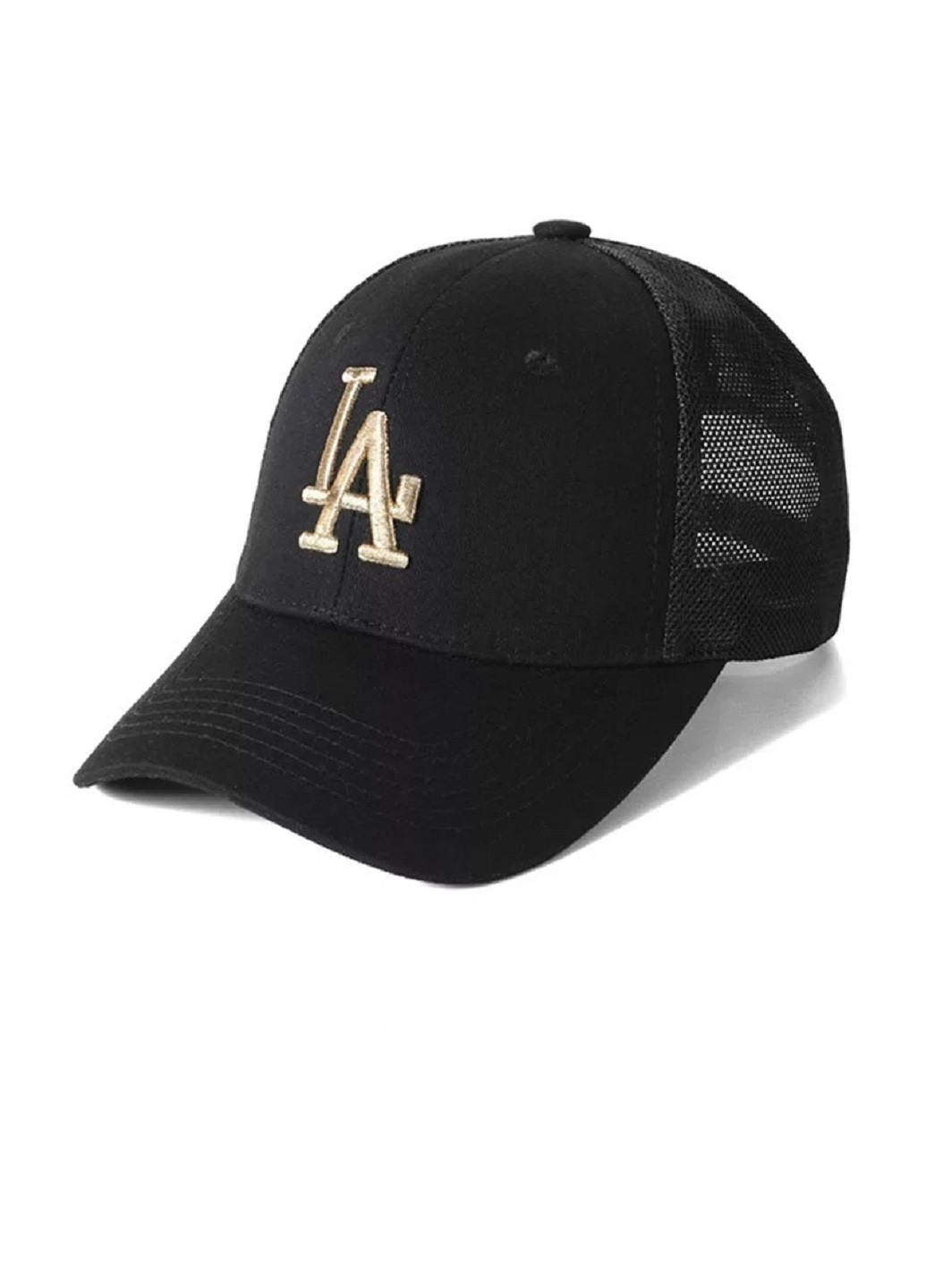 Кепка тракер LA Лос-Анджелес з сіточкою унісекс Чорний NoName (250447280)