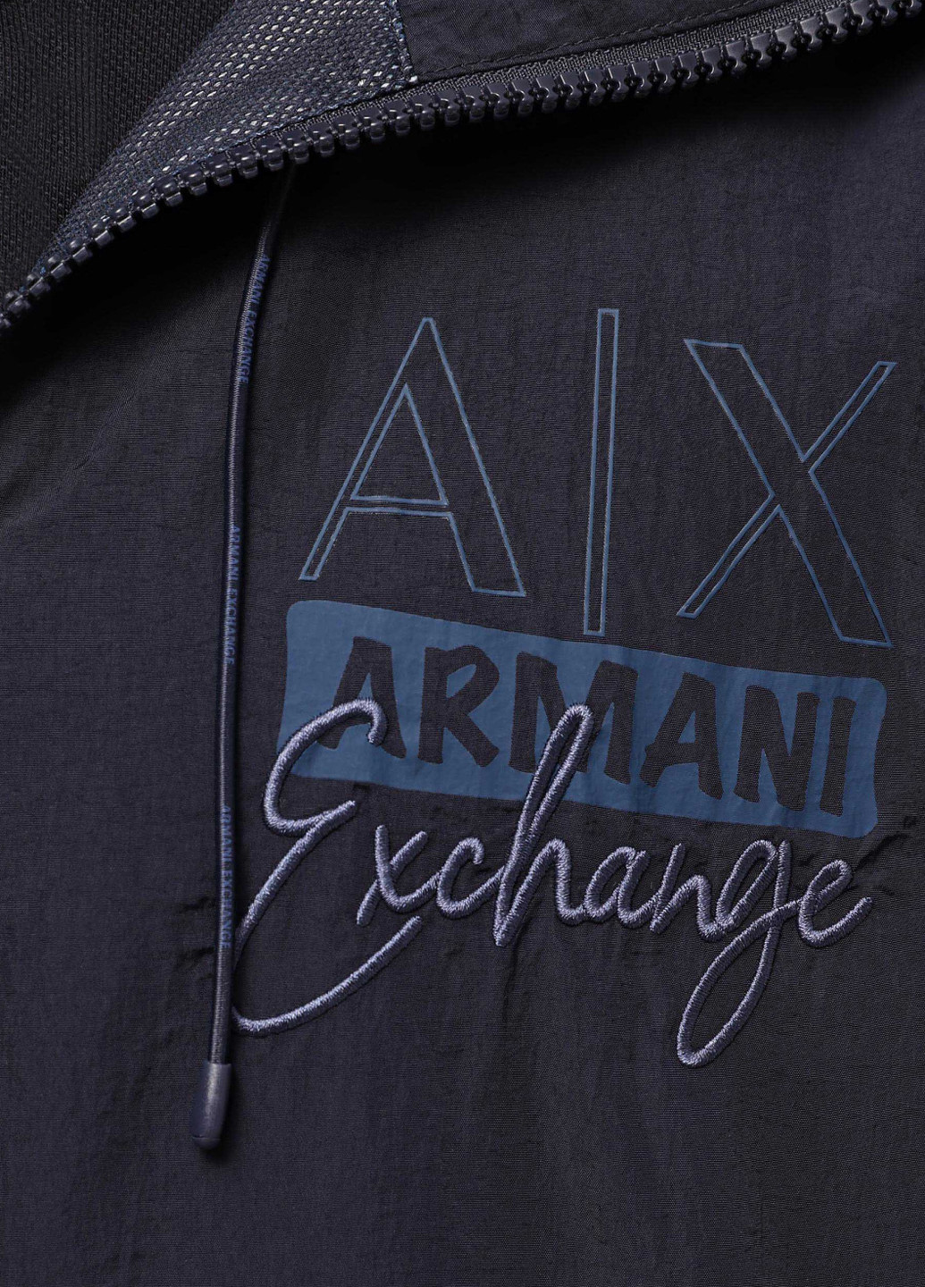 Темно-синя демісезонна вітровка Armani Exchange