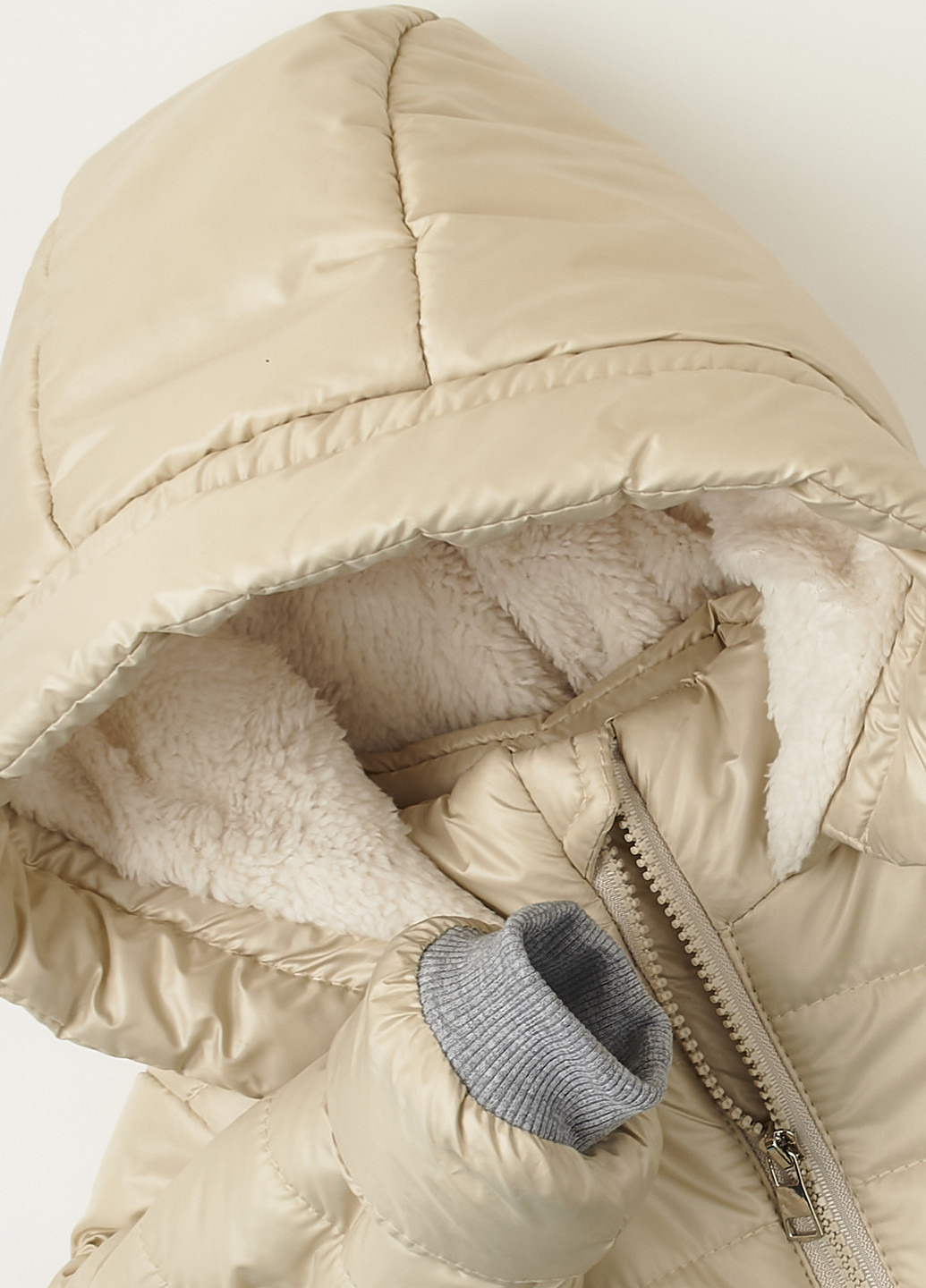 Бежевий зимній комплект(куртка, напівкомбінезон) Одягайко
