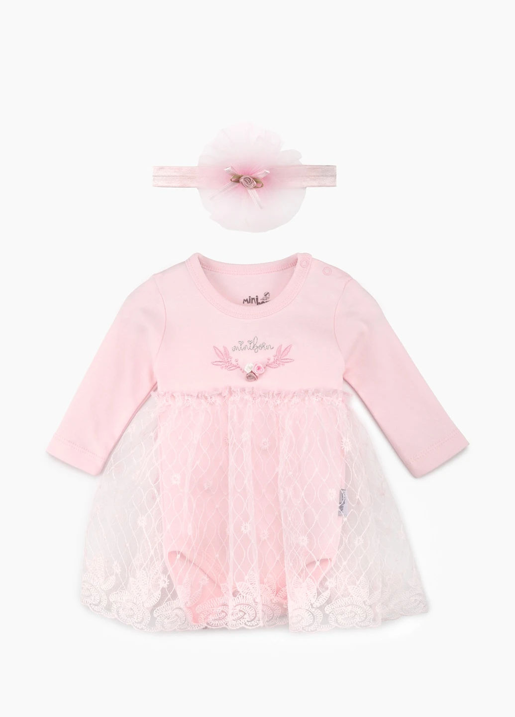 Рожева сукня-боді Mini born (254063634)