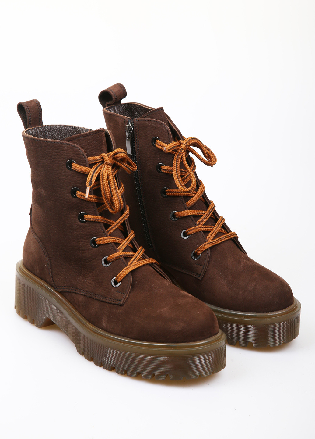 Осенние ботинки тимберленды AURA со шнуровкой из натурального нубука