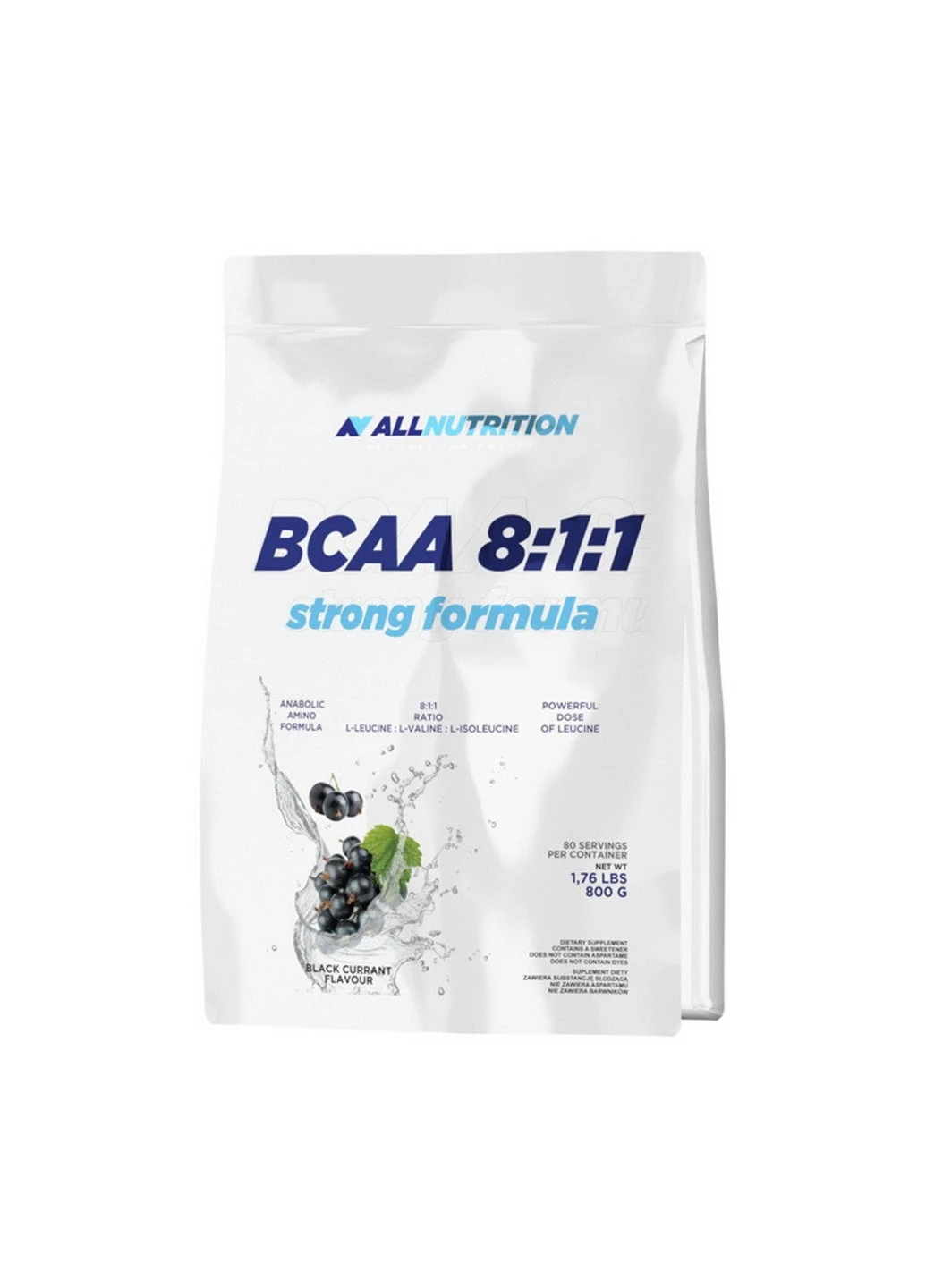 БЦАА BCAA 8:1:1 Strong Formula (400 г) алл нутришн strawberry Allnutrition (255362201)