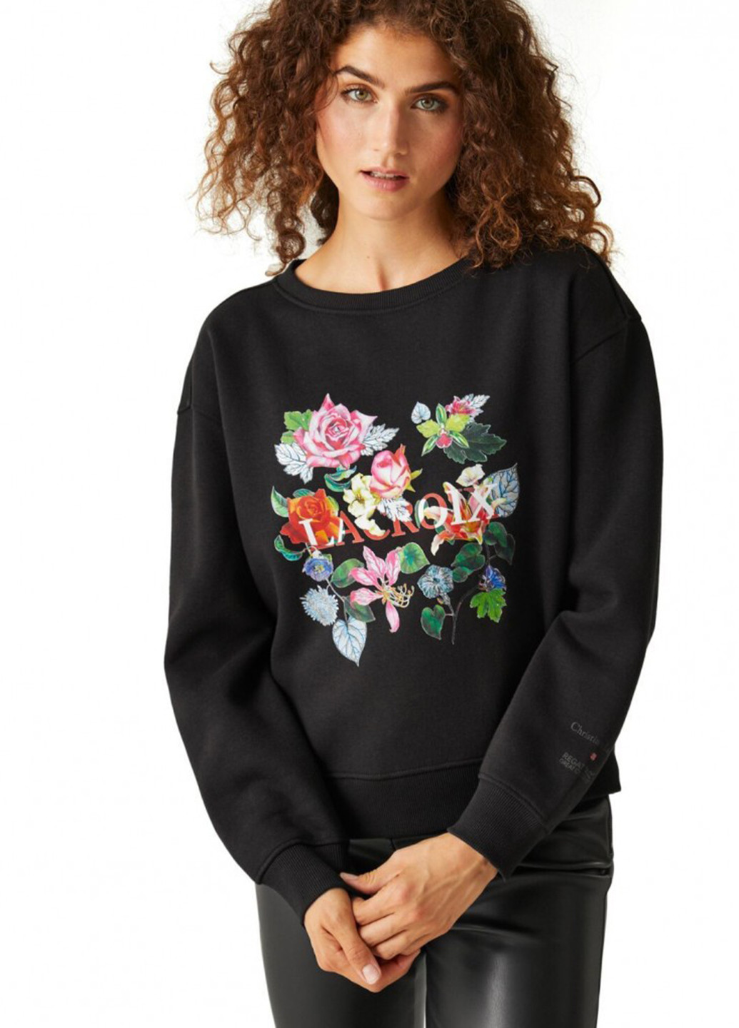 Чорний світшот Regatta квітковий без декору (299932520)