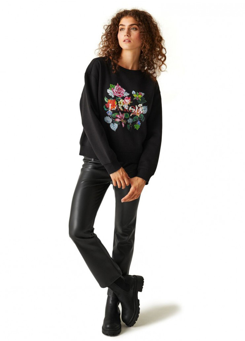 Чорний світшот Regatta квітковий без декору (299932520)