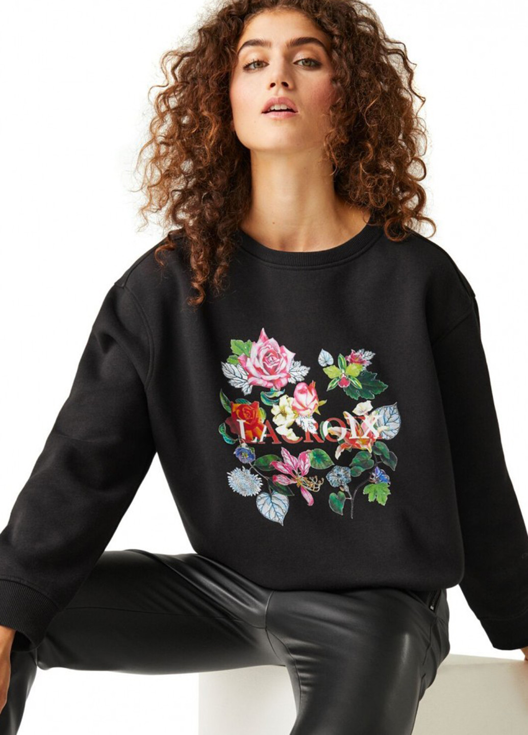 Чорний світшот Regatta квітковий без декору (299932520)