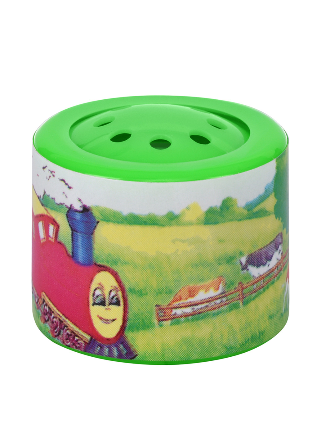 Музыкальная игрушка Звуки поезда, 3х3х3 см Goki рисунок зелёная