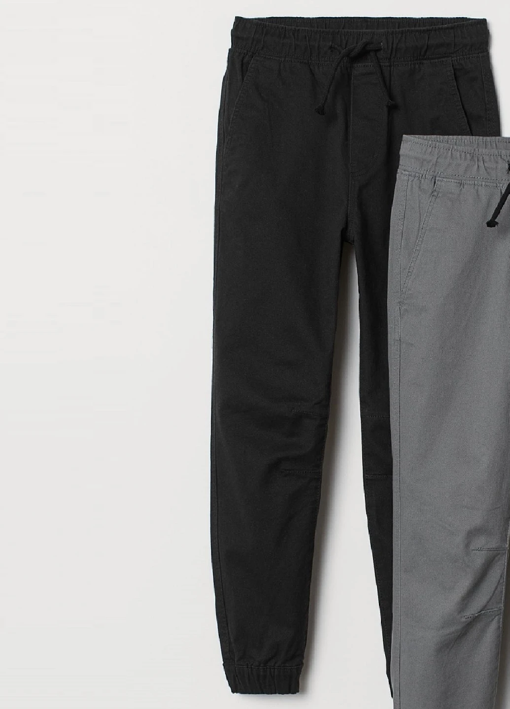 Черные кэжуал демисезонные брюки H&M