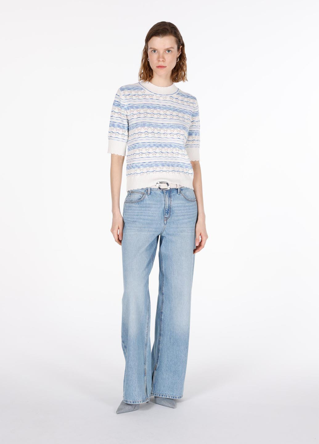 Молочный летний свитер Colin's