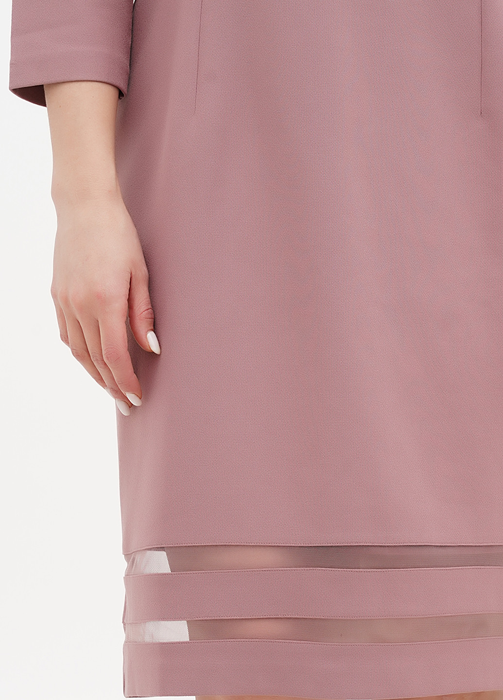 Лиловое кэжуал платье футляр Sassofono однотонное