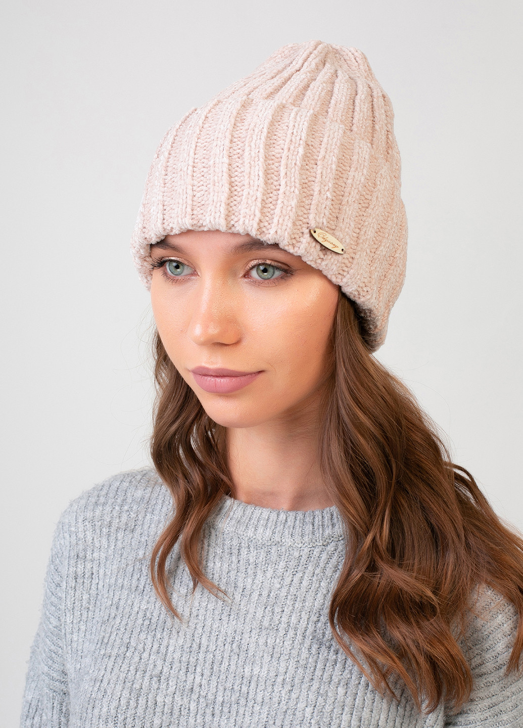 Високоякісна, м'яка, тепла зимова жіноча шапка без підкладки 330061 Merlini (242216346)
