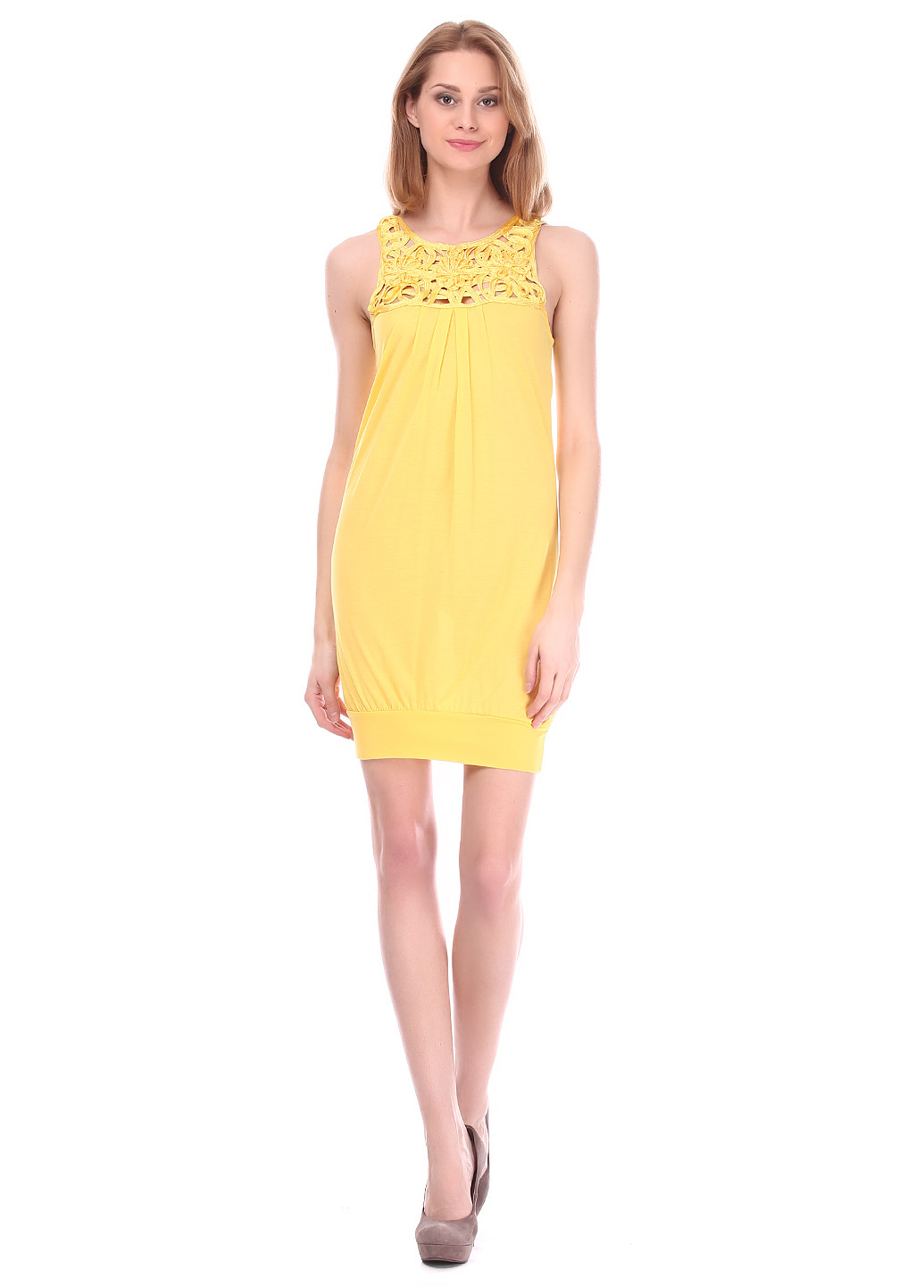 Желтое кэжуал платье баллон Miss Sixty