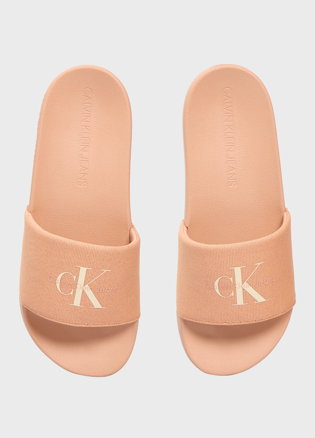 Коралловые шлепанцы Calvin Klein Jeans с логотипом