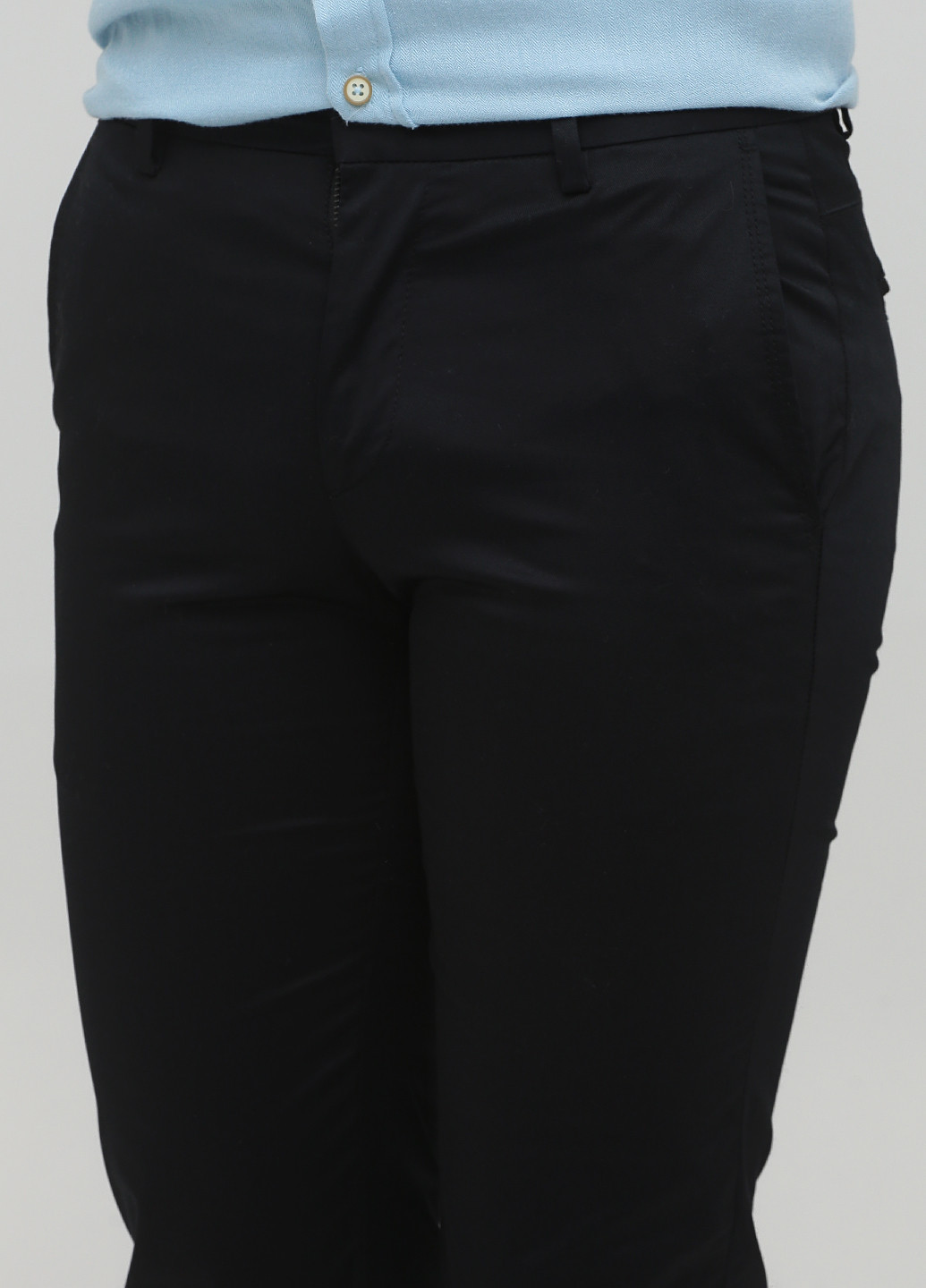 Черные кэжуал демисезонные укороченные, чиносы брюки Jack & Jones